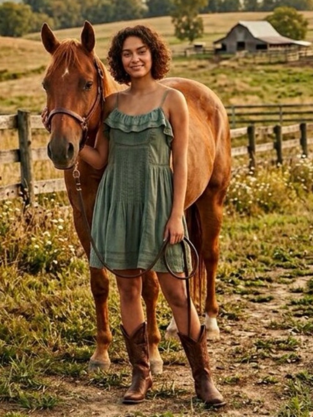 Lucky Brand Olive Green Mini Dress
